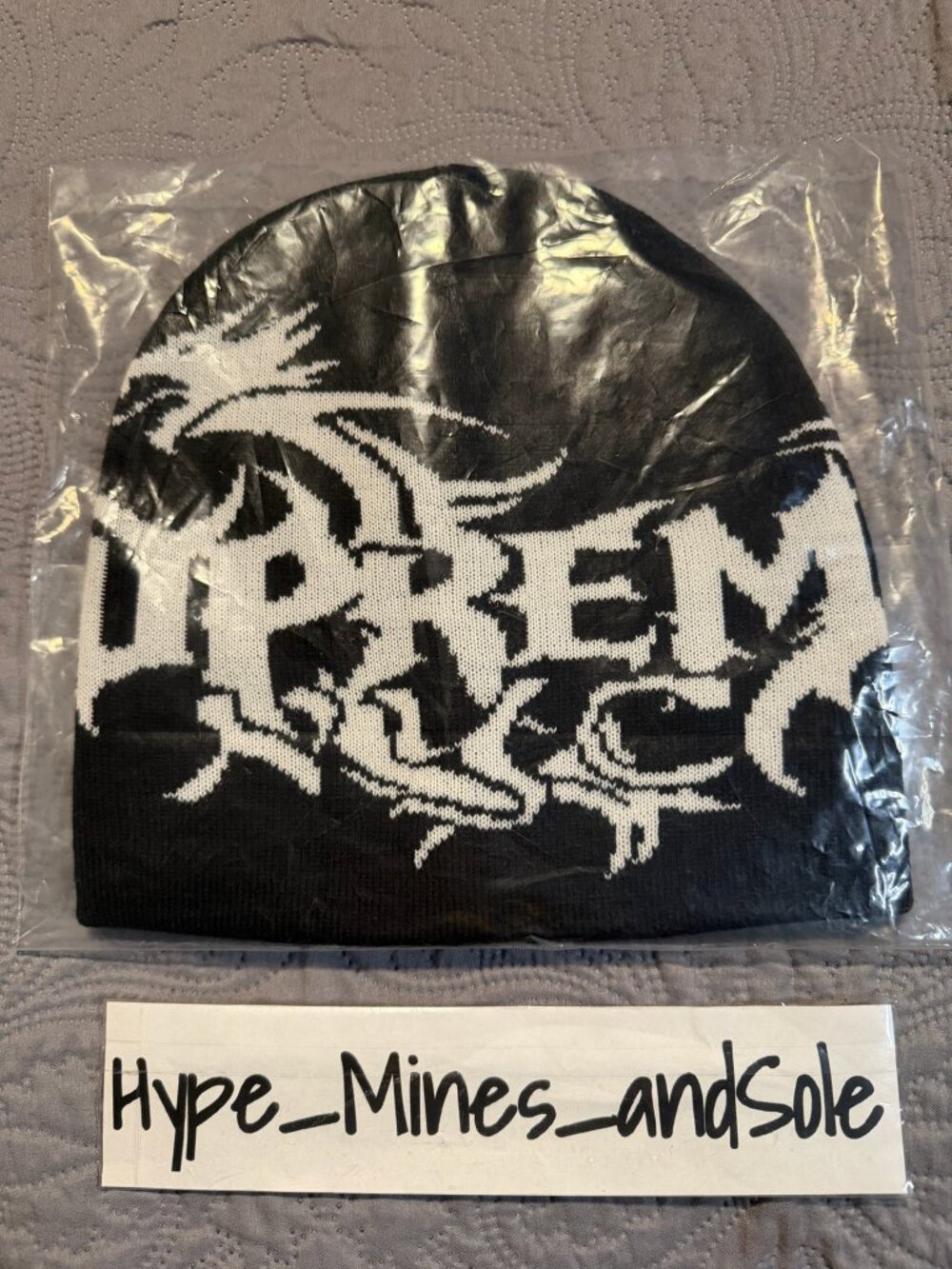 NWT Supreme Dragon Beanie (FW26) - Black